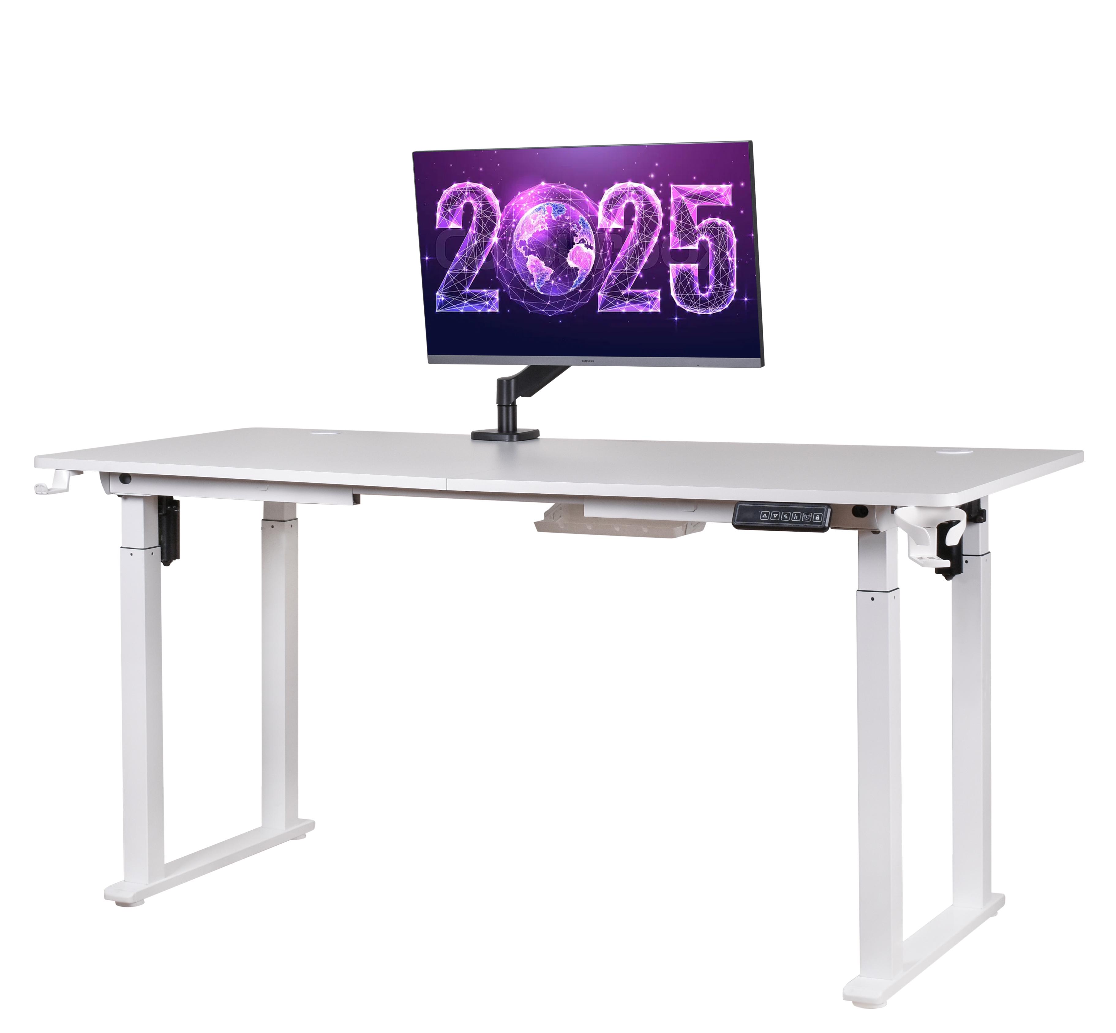 Компьютерный стол FlexiDesk двухмоторный 160x70 см White (27897)