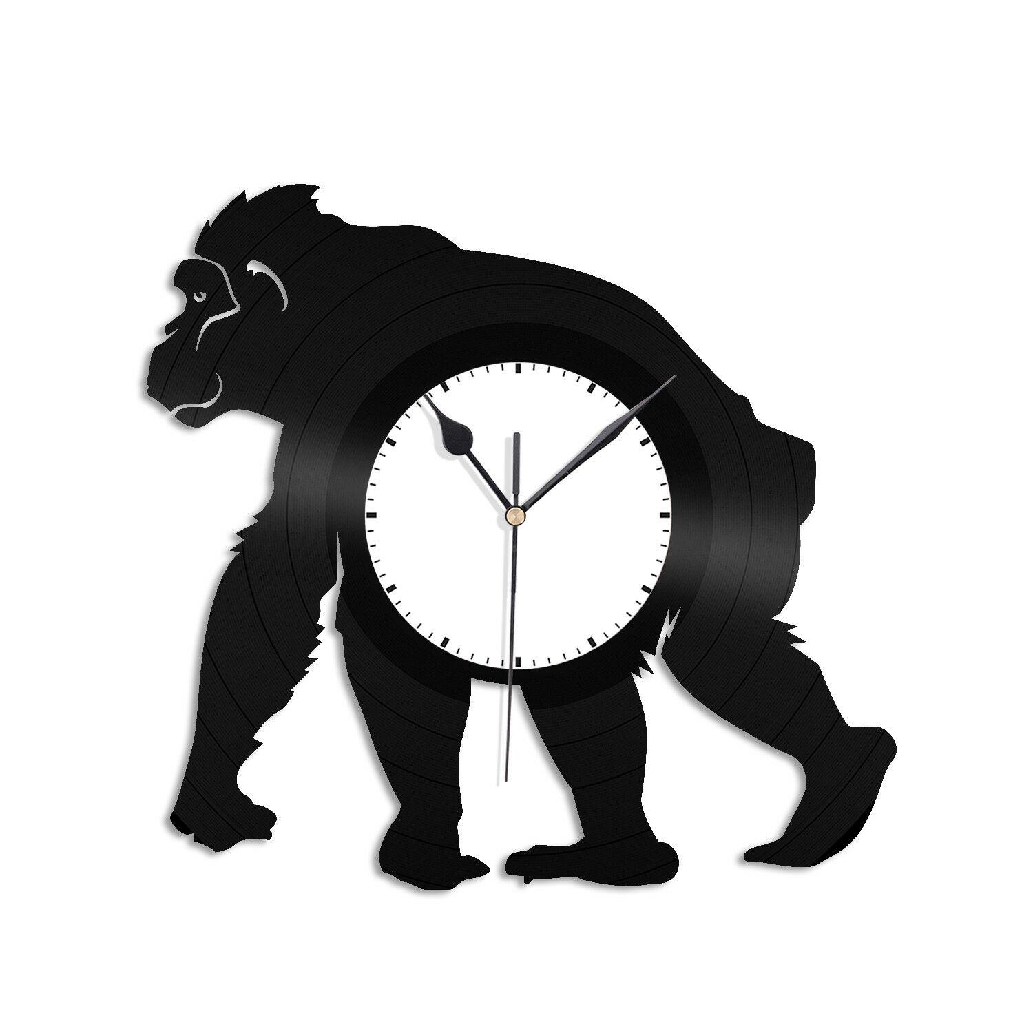 Часы настенные Обезьяна 1676 из виниловой пластинки