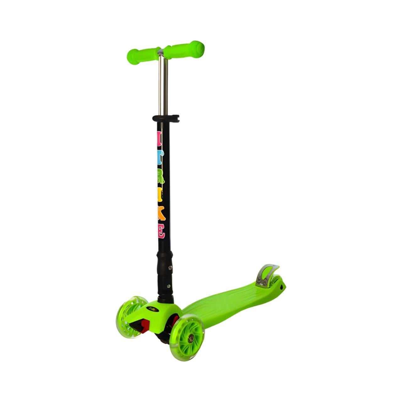 Самокат детский складной JR 3-003-1-GR PU колеса регулируемый руль Зеленый (24656069)