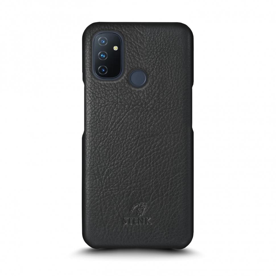 Кожаная накладка Stenk Cover для OnePlus Nord N100 Черный (69353)