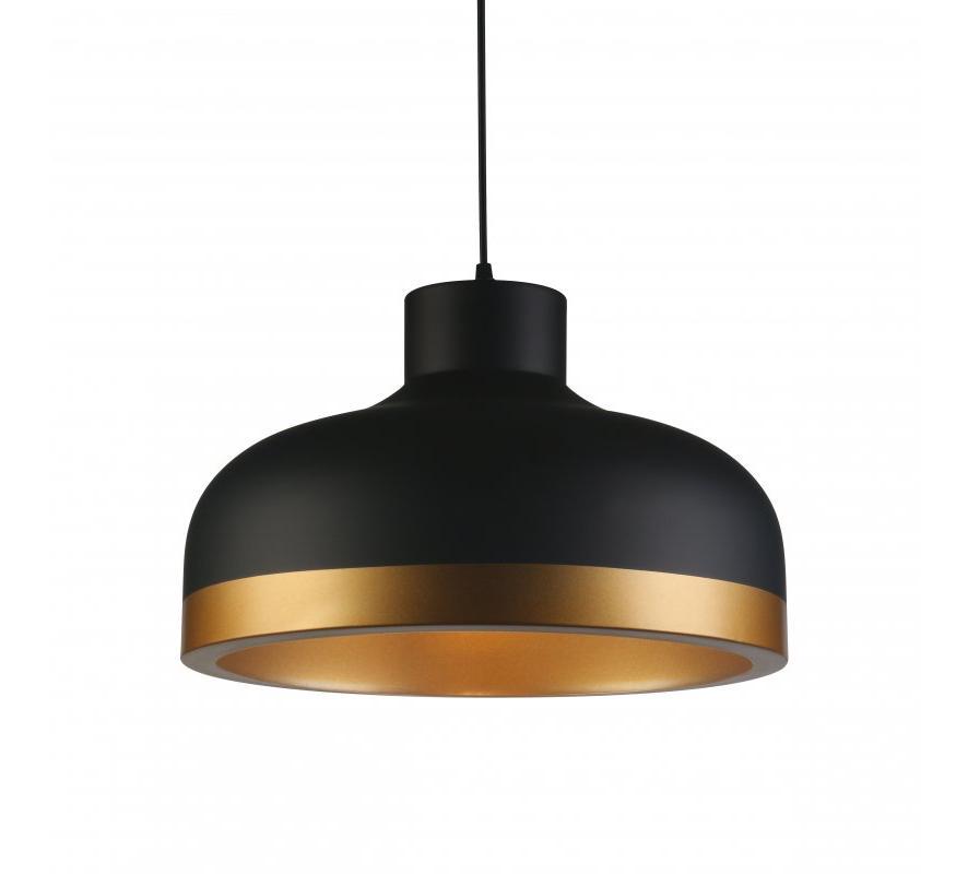Світильник стельовий одинарний GTV GOLDI 2 E27 IP20 Ø 42 см Чорний/Золотий (27551568)