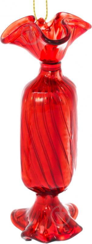 Игрушка новогодняя елочная Конфета 12 см Красный
