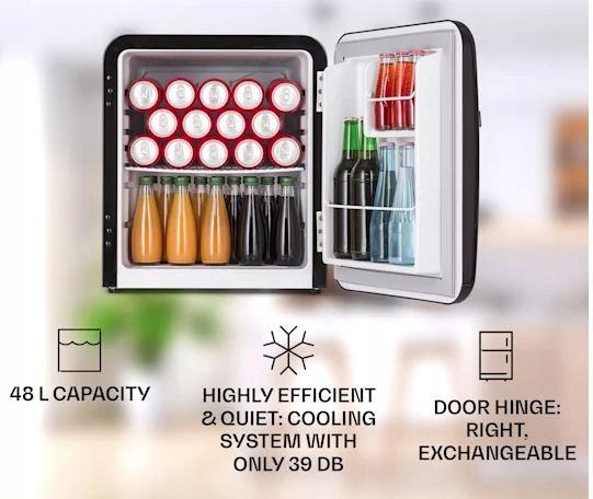 Холодильник мини ретро KLARSTEIN Audrey 2 уровня 48 л (10040738) - фото 3 Холодильник мини ретро KLARSTEIN Audrey 2 уровня 48 л (10040738) - фото 3