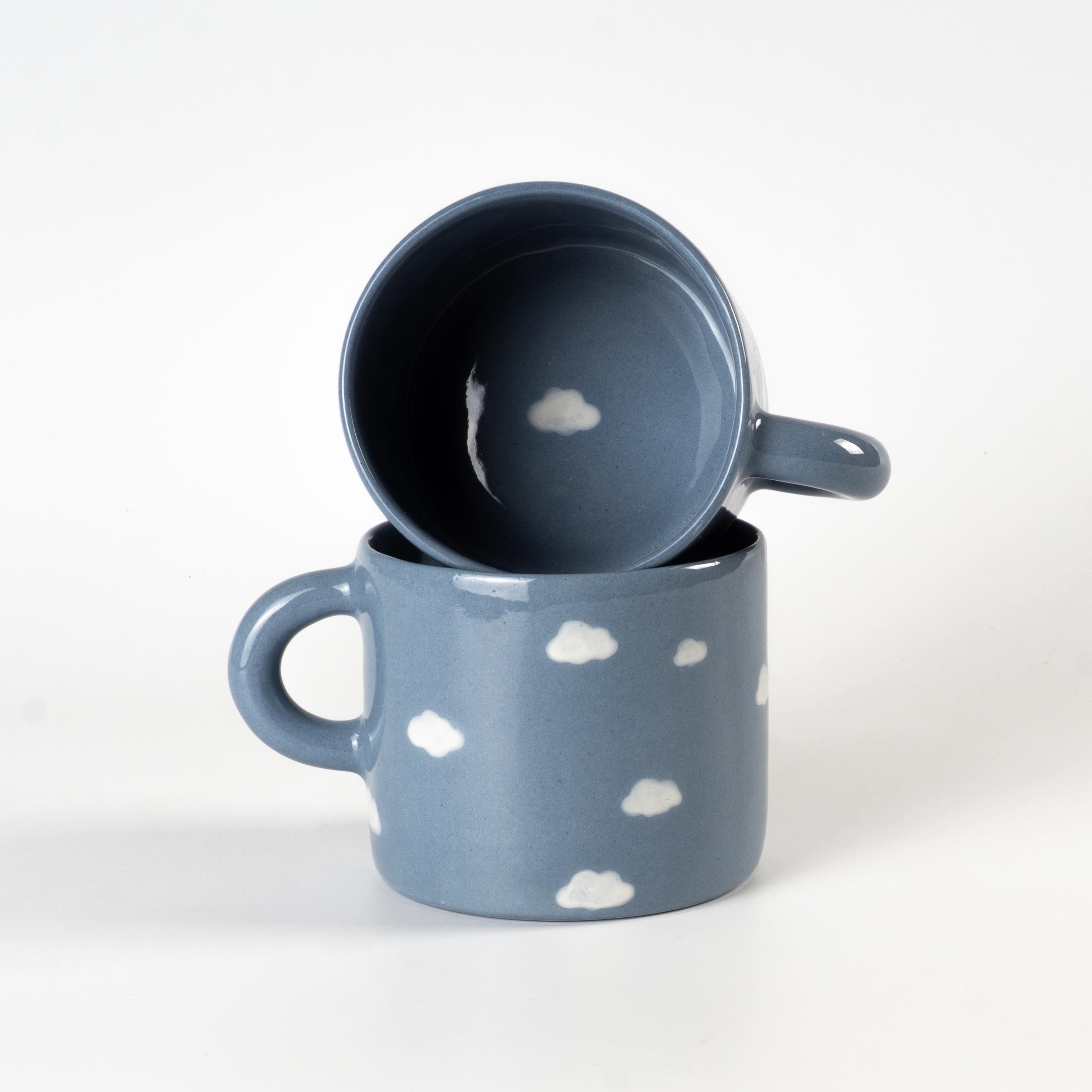 Чашка керамічна з хмарами ручна робота напівпорцеляна 350 мл (PRS-CUP-IMG-350-I-CLUD) - фото 2 Чашка керамічна з хмарами ручна робота напівпорцеляна 350 мл (PRS-CUP-IMG-350-I-CLUD) - фото 2