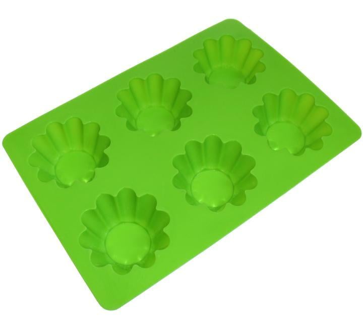 Форма силиконовая для выпекания Кекс Волнистый Конус Мини планшет на 6 шт. (HH-337)