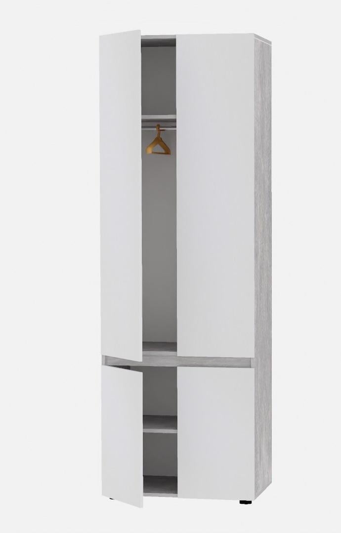 Шкаф Алекса СН-700-1т 70х50х238 см Белый/Индастриал (67390)