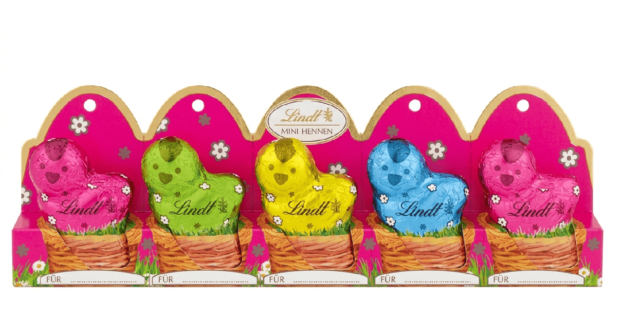 Шоколадні курочки Lindt Deko Edition Mini Hennen 5 шт. 50 г (2979507515)