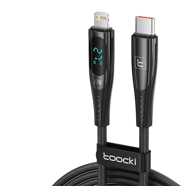 Кабель Toocki 27W Type C-Lighting 1 м Чорний (TQ-X34CL1BLK27)