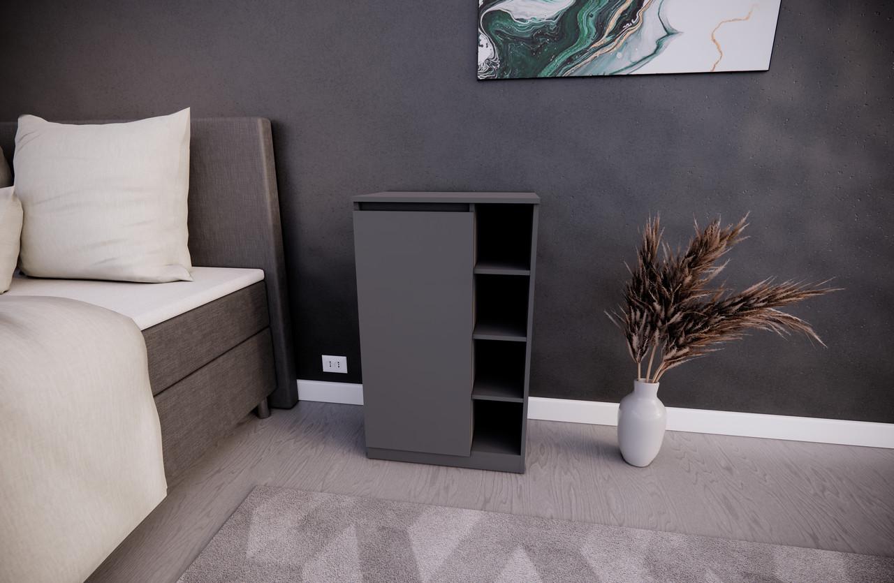 Тумба MEBEX 60х40х100 см Серый темный (VS4D600DG) - фото 3 Тумба MEBEX 60х40х100 см Серый темный (VS4D600DG) - фото 3