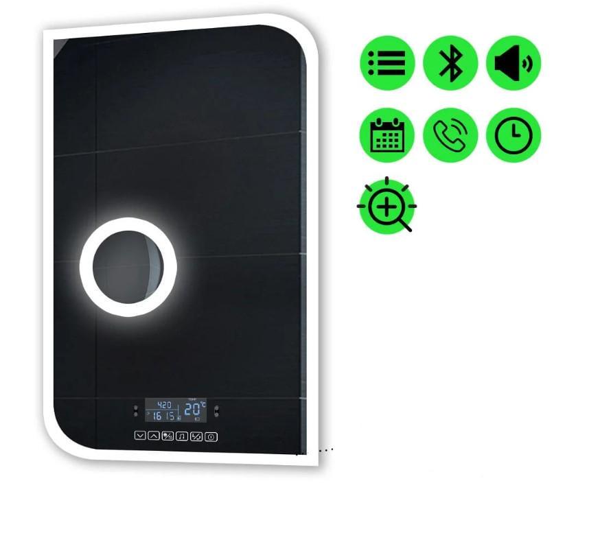 Зеркало с LED подсветкой Kruka с Smart-блоком и линзой с подсветкой 80x70 см (Krukag62) Зеркало с LED подсветкой Kruka с Smart-блоком и линзой с подсветкой 80x70 см (Krukag62)