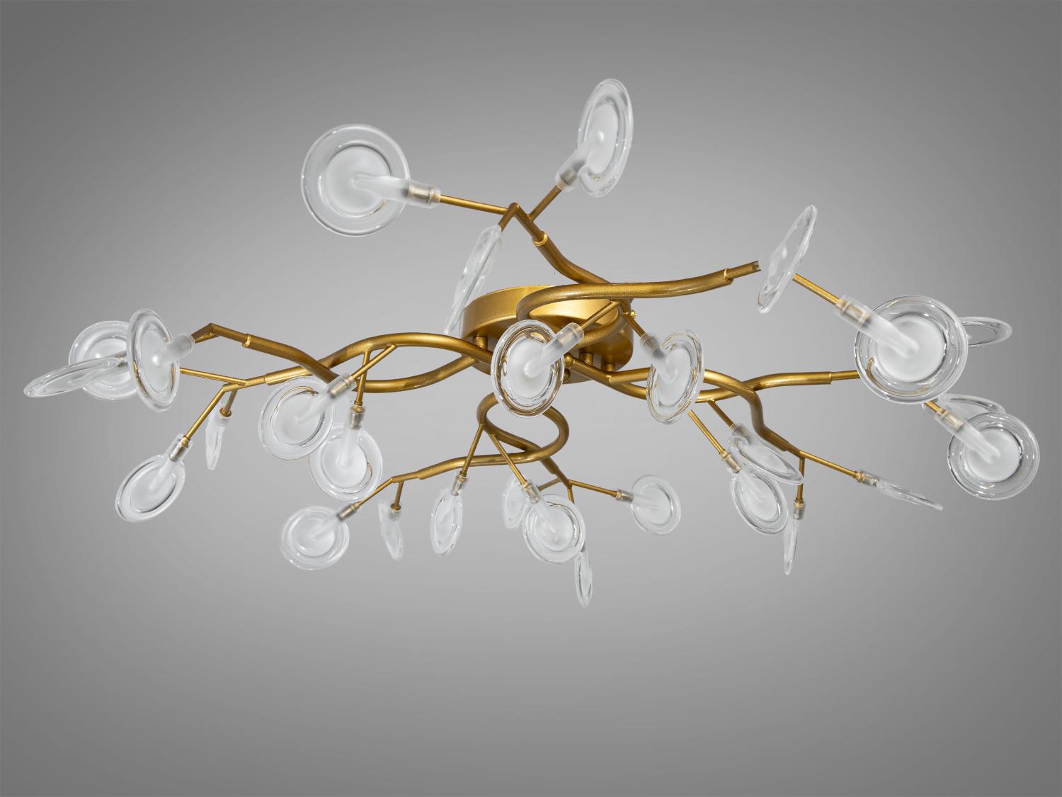 Люстра потолочная Светлячок 42 лампы Золотой-сатин (X890-42A GD) - фото 3