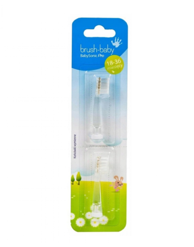 Наконечники для звукової зубної щітки Brush-Baby PRO 18-36 місяців (04409)