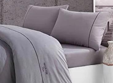 Постельное белье Maison D'or Embroidery satin евро Grey
