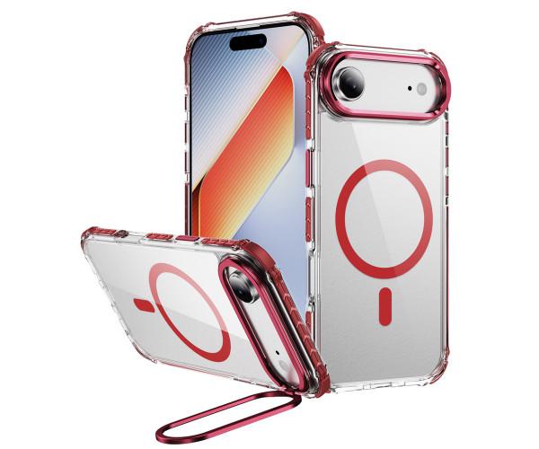 Чохол Rainbow Braid with Camera Stand для iPhone 17 Air з підтримкою бездротової зарядки Червоний