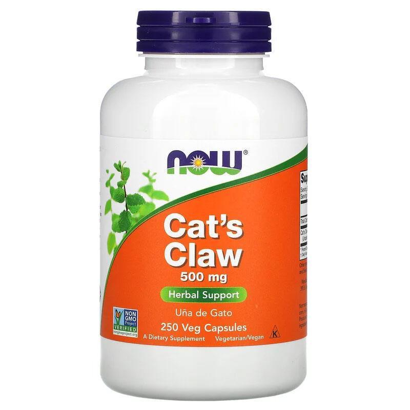Витамин Now Foods Кошачий коготь Cat's Claw 500 мг 250 растительных капс. (1280649173)
