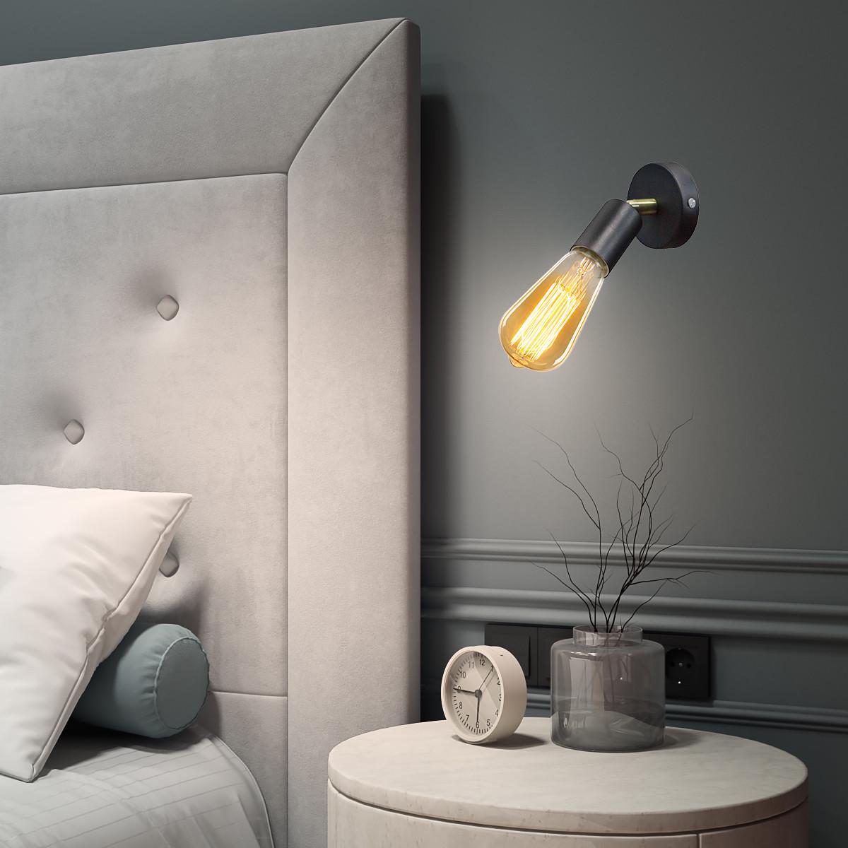 Светильник спот MSK ELECTRIC Asket с поворотным механизмом под лампу Е27 Черный (NL 1222) - фото 2 Светильник спот MSK ELECTRIC Asket с поворотным механизмом под лампу Е27 Черный (NL 1222) - фото 2