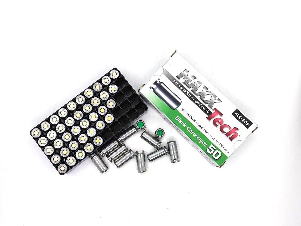 Патрон холостий пістолетний MaxxTech 9 мм 50 шт. - фото 2 Патрон холостий пістолетний MaxxTech 9 мм 50 шт. - фото 2