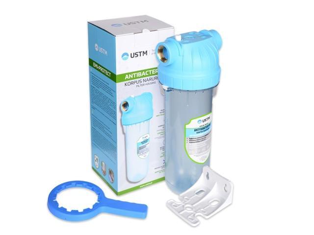 Корпус для магистрального фильтра USTM антибактериальный 1/2" (WFW12 EMI PROTECT KPL)