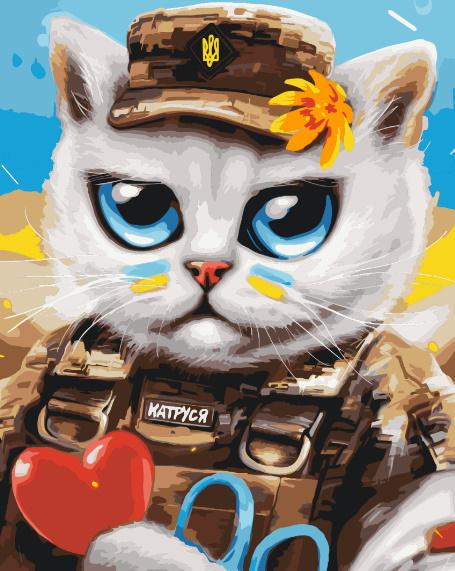 Картина по номерам Brushme Котик врач 40х50 см в термопакете (BS53118)