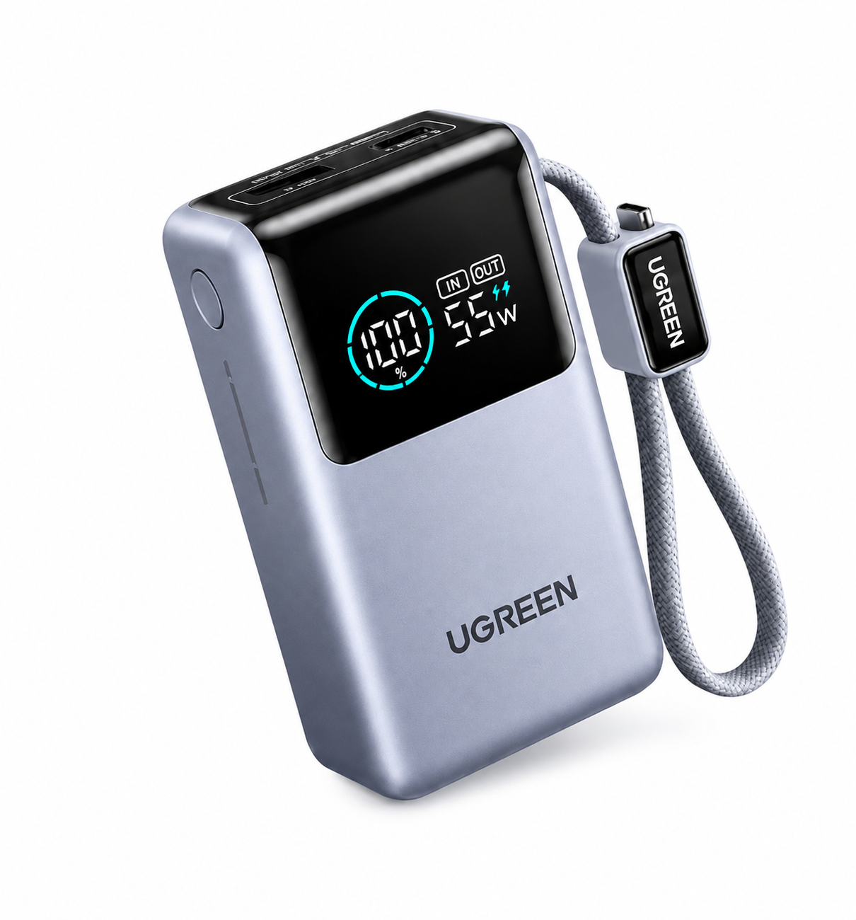 Повербанк UGREEN PB-727 с быстрой зарядкой 10000 mAh 55W Grey (36980715)