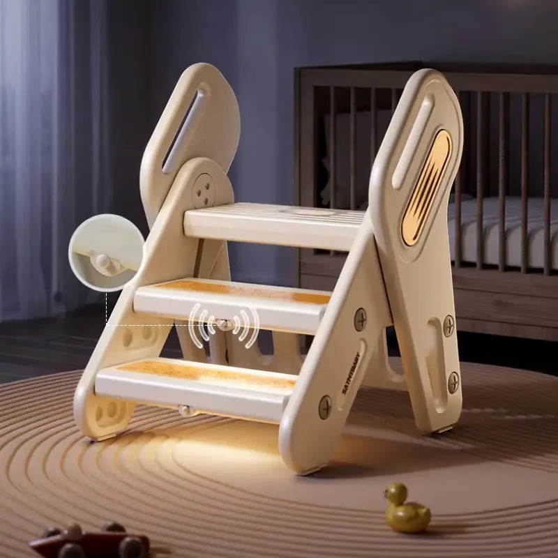 Детская лестница-табурет Lumpurini Elettra пластиковая 3 ступени с подсветкой (YYST-2328) - фото 14 Детская лестница-табурет Lumpurini Elettra пластиковая 3 ступени с подсветкой (YYST-2328) - фото 14