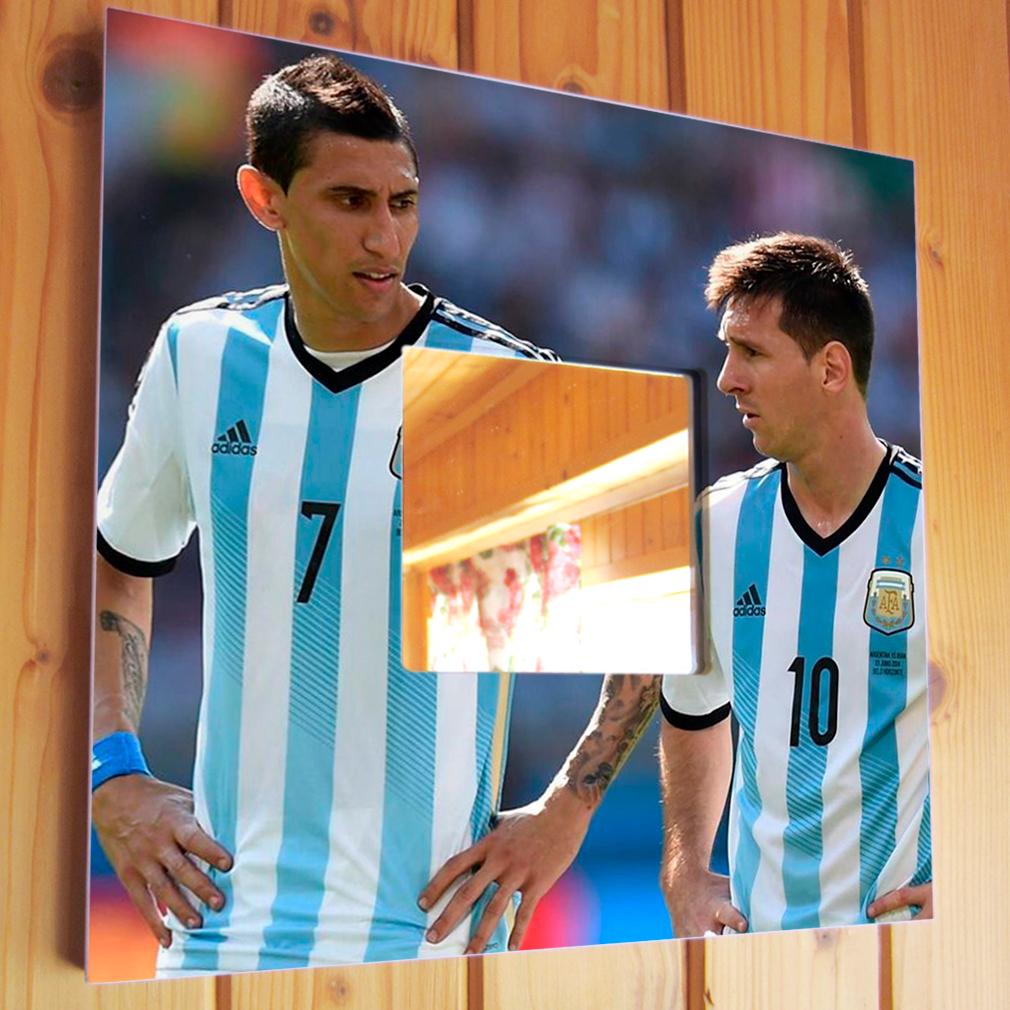 Зеркало с фото Лионель Месси 260х260 мм (M03072)