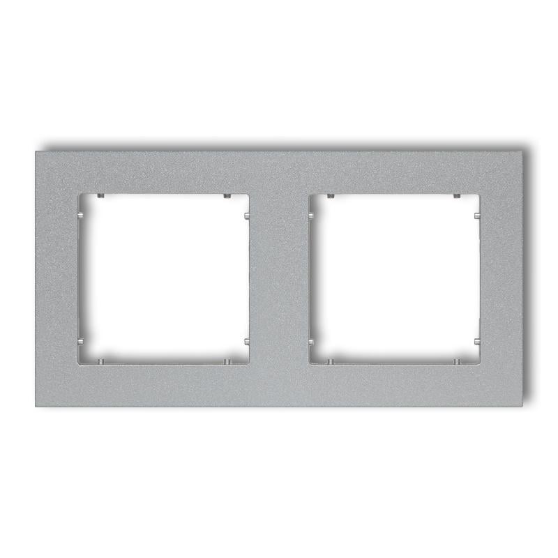 Рамка двойная универсальная Karlik Mini Серебристый металлик (7MR-2)