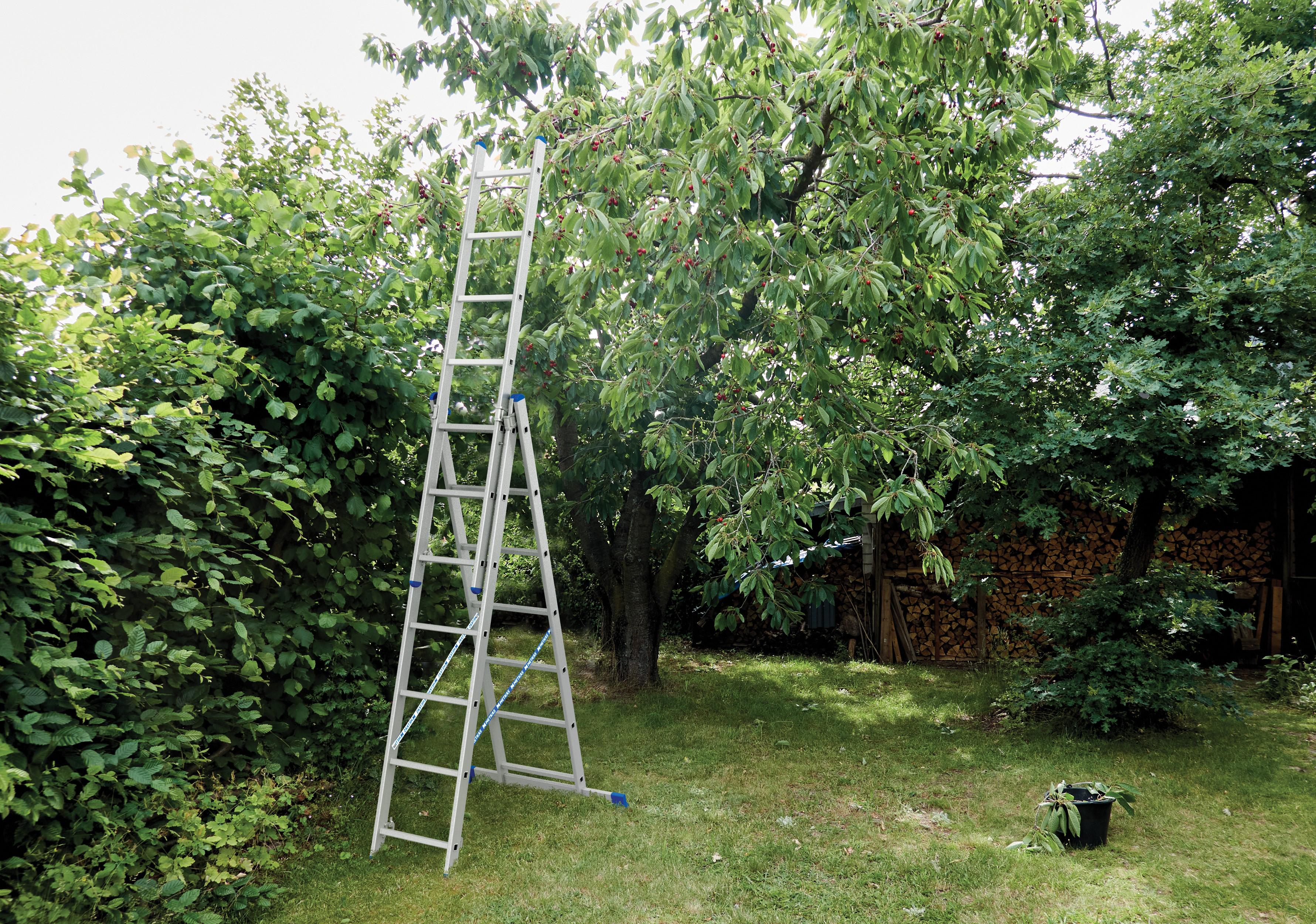 Лестница-стремянка Меткас алюминиевая универсальная трехсекционная 3х8 4,43 м (1899229797) - фото 8 Лестница-стремянка Меткас алюминиевая универсальная трехсекционная 3х8 4,43 м (1899229797) - фото 8