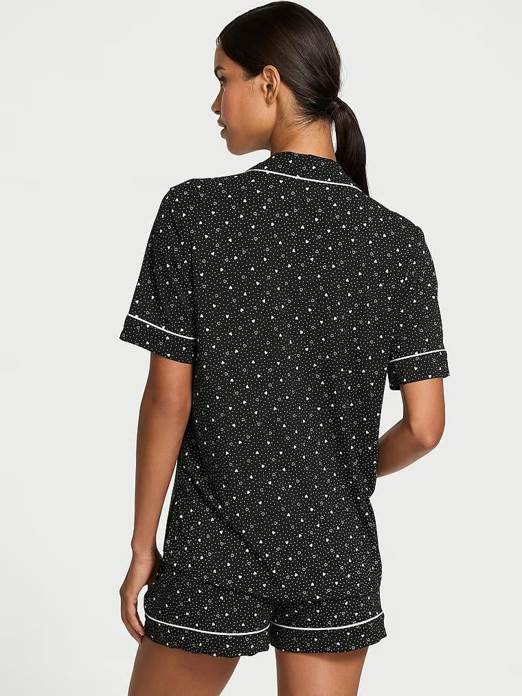 Піжама модал сорочка/шорти Victoria's Secret Modal Soft Short Pajama Set М Чорний (26990202) - фото 2 Піжама модал сорочка/шорти Victoria's Secret Modal Soft Short Pajama Set М Чорний (26990202) - фото 2