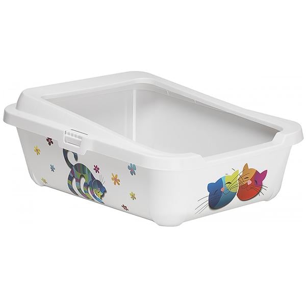 Туалет з бортиком для котів Moderna Hercules Friends Forever 51х39х19 см (K162027FF) - фото 1