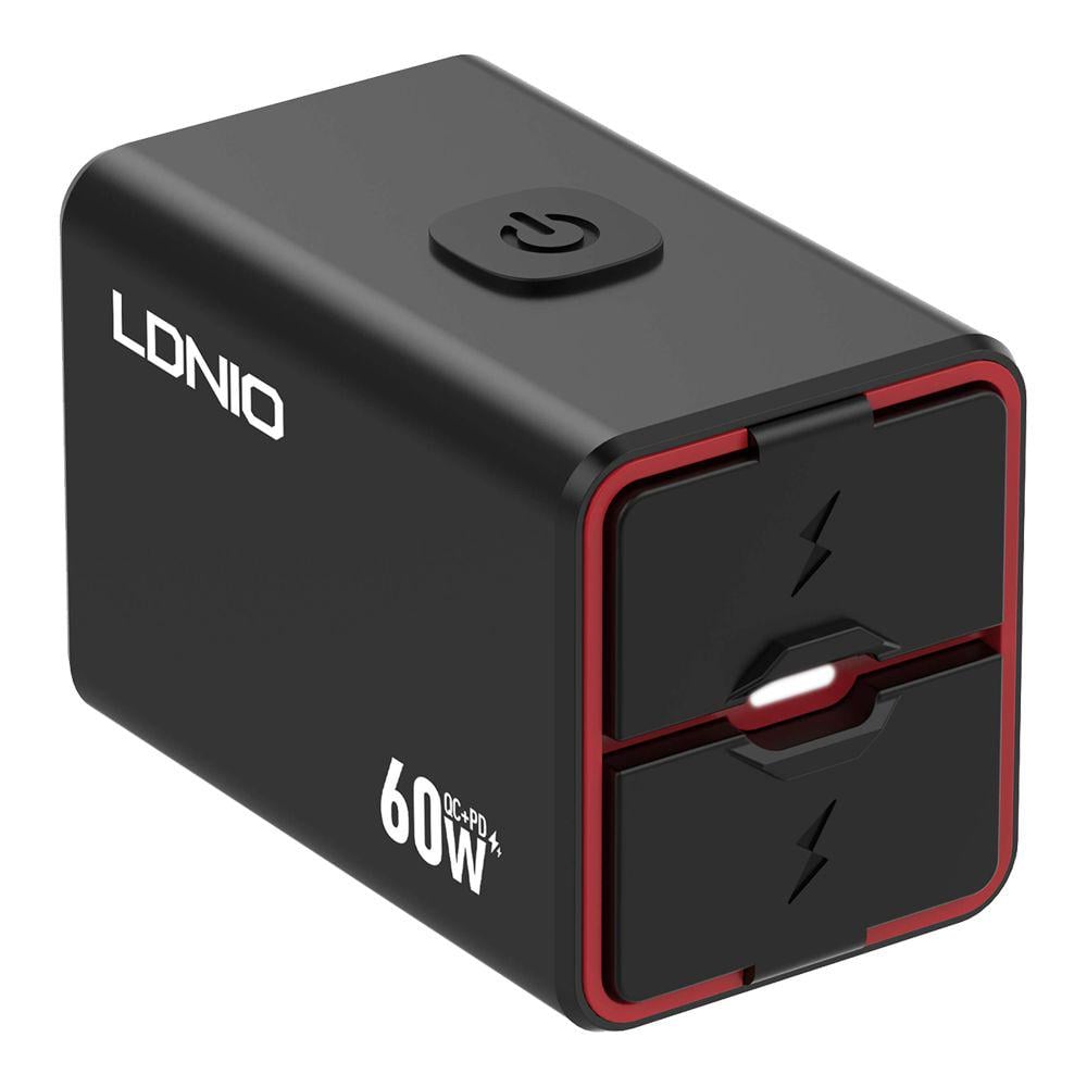 Зарядний пристрій автомобільний LDNIO C108 1USB/1USB-C 60W+Type-C to Type-C