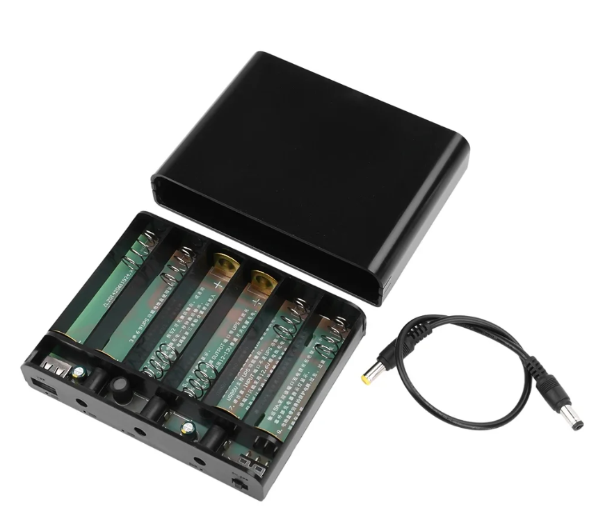 Источник бесперебойного питания DC 5V/9V/12V для роутера и модема DIY бокс под 6х18650 Источник бесперебойного питания DC 5V/9V/12V для роутера и модема DIY бокс под 6х18650
