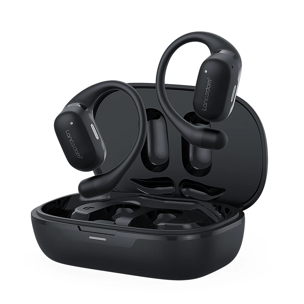Наушники спортивные беспроводные Langsdom TS17 Open-Ear с микрофоном Black