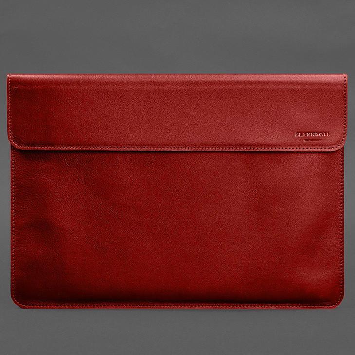 Чехол-конверт кожаный на магнитах для MacBook 15" Красный (A-027608) - фото 4