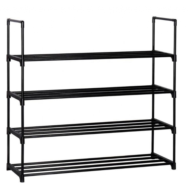 Полиця для взуття Bonro B37 4-рівнева Чорний (2468678255)