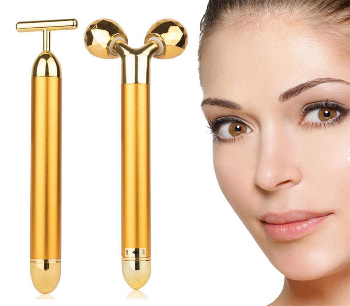 Набор массажеров роликовый 3D и ионный для подтяжки кожи лица Energy Beauty Bar Gold (EBBG1) - фото 3