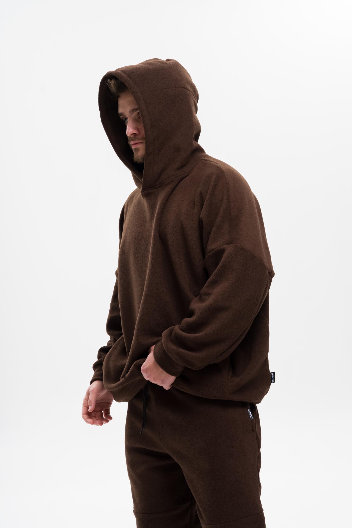 Худи Оверсайз с капюшоном Without Brand Soprano Brown (8055984) - фото 2 Худи Оверсайз с капюшоном Without Brand Soprano Brown (8055984) - фото 2