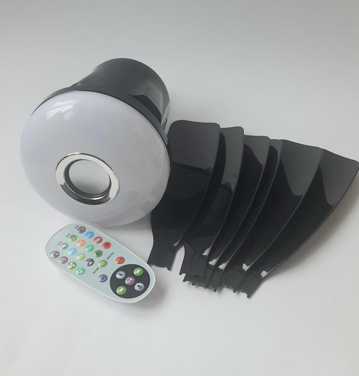 Вентилятор-люстра 4в1 6 лопатей з пультом RGB ритм 47 см 32 Вт Чорний (H180MM) - фото 2 Вентилятор-люстра 4в1 6 лопатей з пультом RGB ритм 47 см 32 Вт Чорний (H180MM) - фото 2