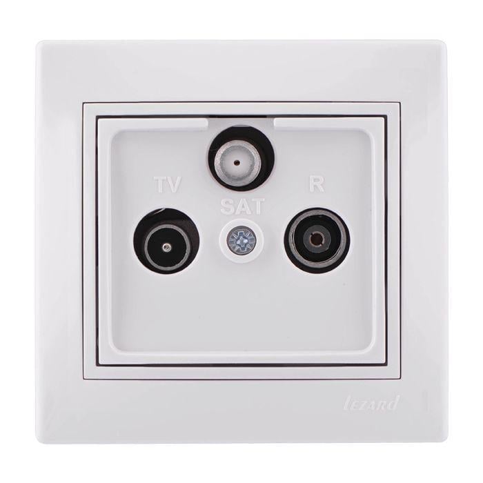 Розетка Mira TV+радио+SAT Белый (701-0202-134)