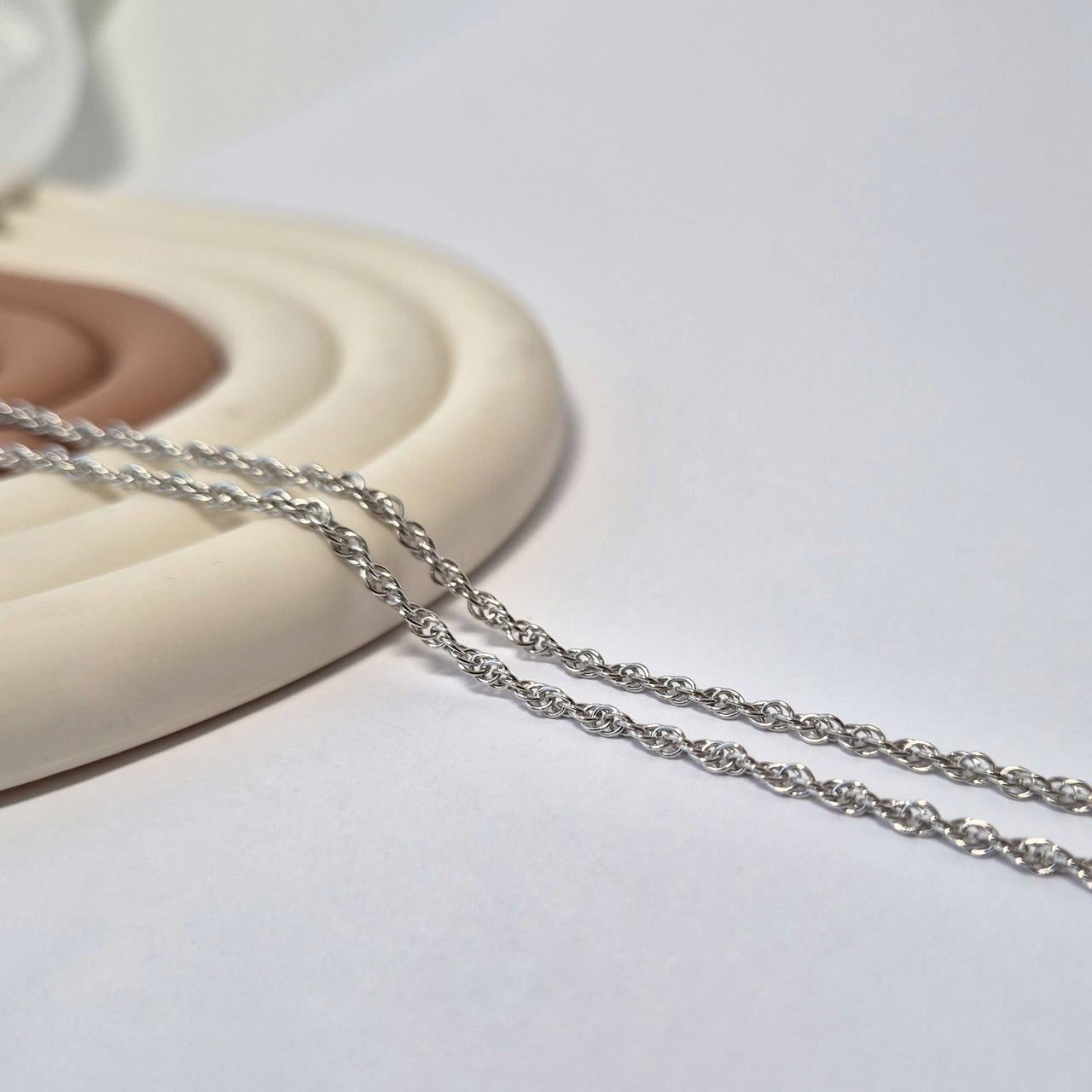 Цепочка жгут серебро 925 пробы родированное 4,40 г 50 см (159р5/50)