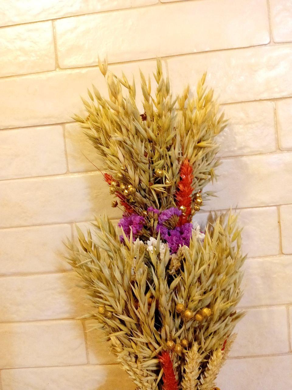 Дидух рождественский из колосья пшеницы/льна и овса 50-55 см с красной лентой (2813747862) - фото 8 Дидух рождественский из колосья пшеницы/льна и овса 50-55 см с красной лентой (2813747862) - фото 8