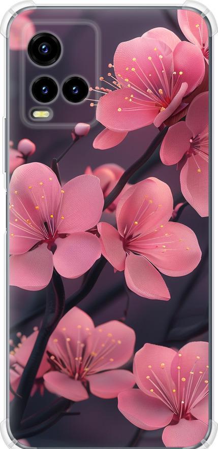 Чехол на Vivo Y33s Пурпурная сакура (6075sp-2643-42517)