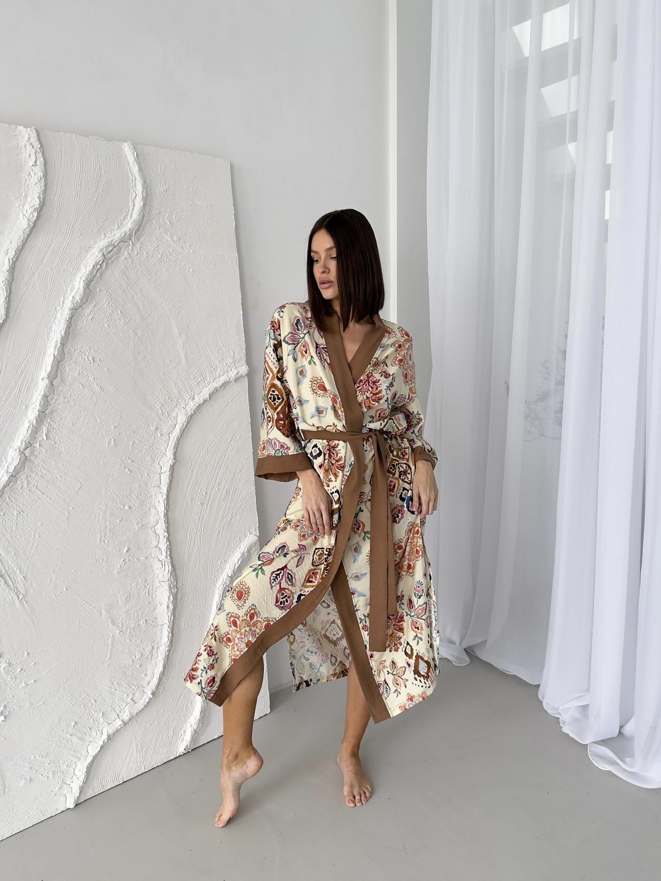 Женский Халат-кимоно длинный COSY Boho Chic S/M Карамель (BC2) - фото 8 Женский Халат-кимоно длинный COSY Boho Chic S/M Карамель (BC2) - фото 8