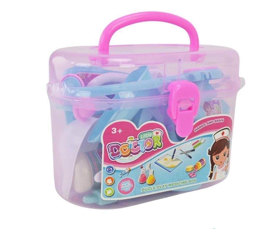 Дитячий ігровий набір лікаря у валізі Little doctor стетоскоп/шприцокуляри/аксесуари (DF546-12A)