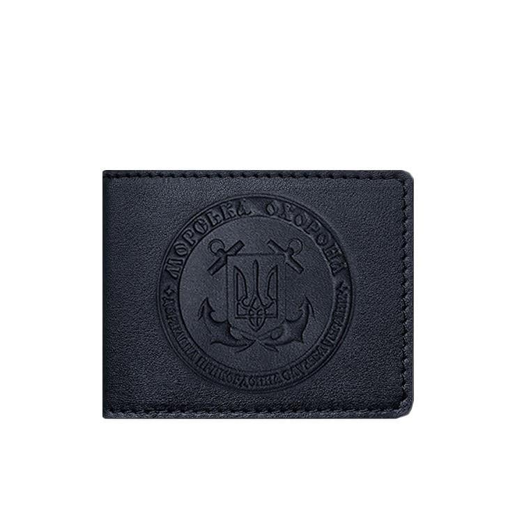 Обложка кожаная в удостоверение Морской охраны Темно-синий (A-027891)