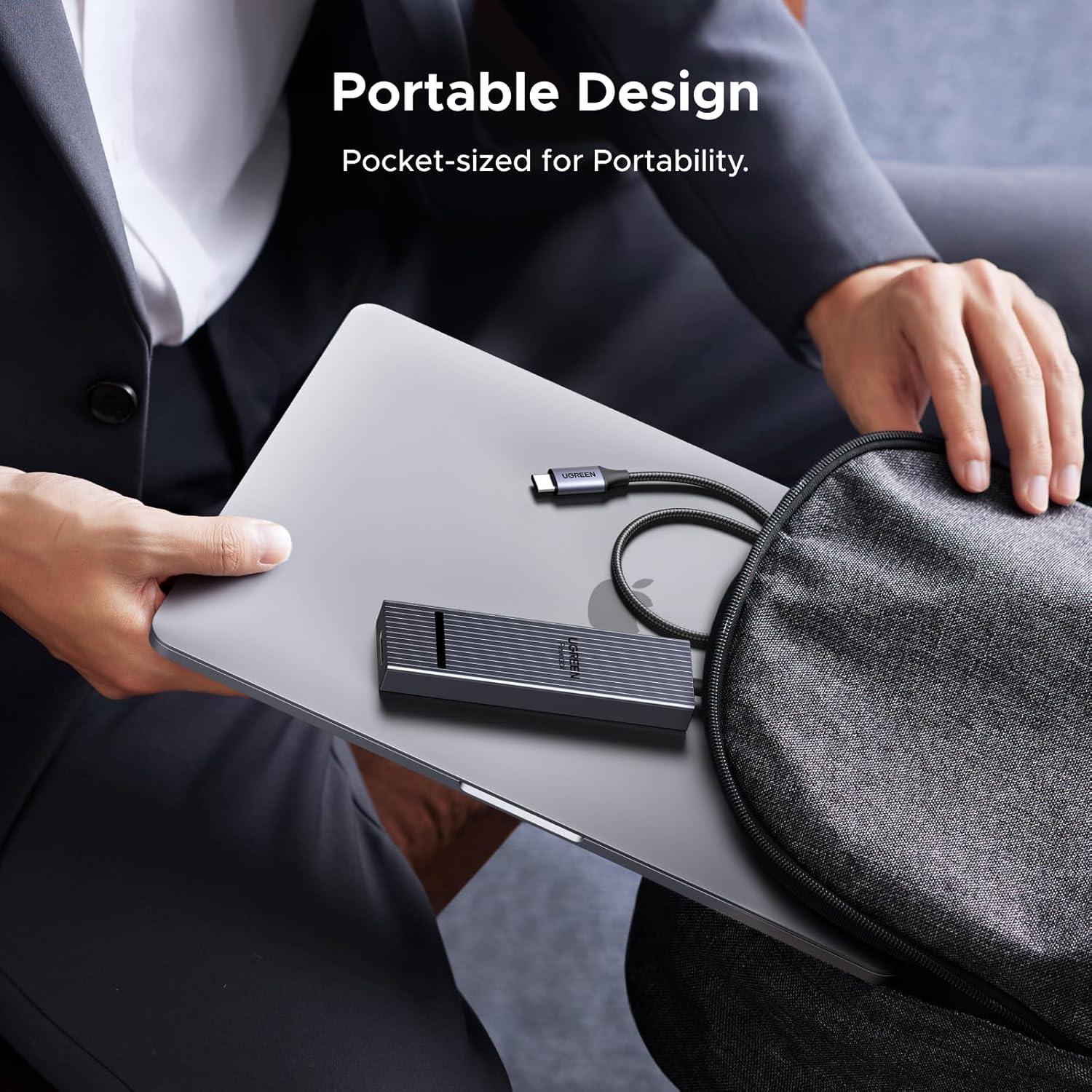 Концентратор UGREEN CM818 Revodok Pro USB-C - DisplayPort 4K 60 Гц мощность 100 Вт и поддержка 10 Гбит/с Grey (75244) - фото 4 Концентратор UGREEN CM818 Revodok Pro USB-C - DisplayPort 4K 60 Гц мощность 100 Вт и поддержка 10 Гбит/с Grey (75244) - фото 4