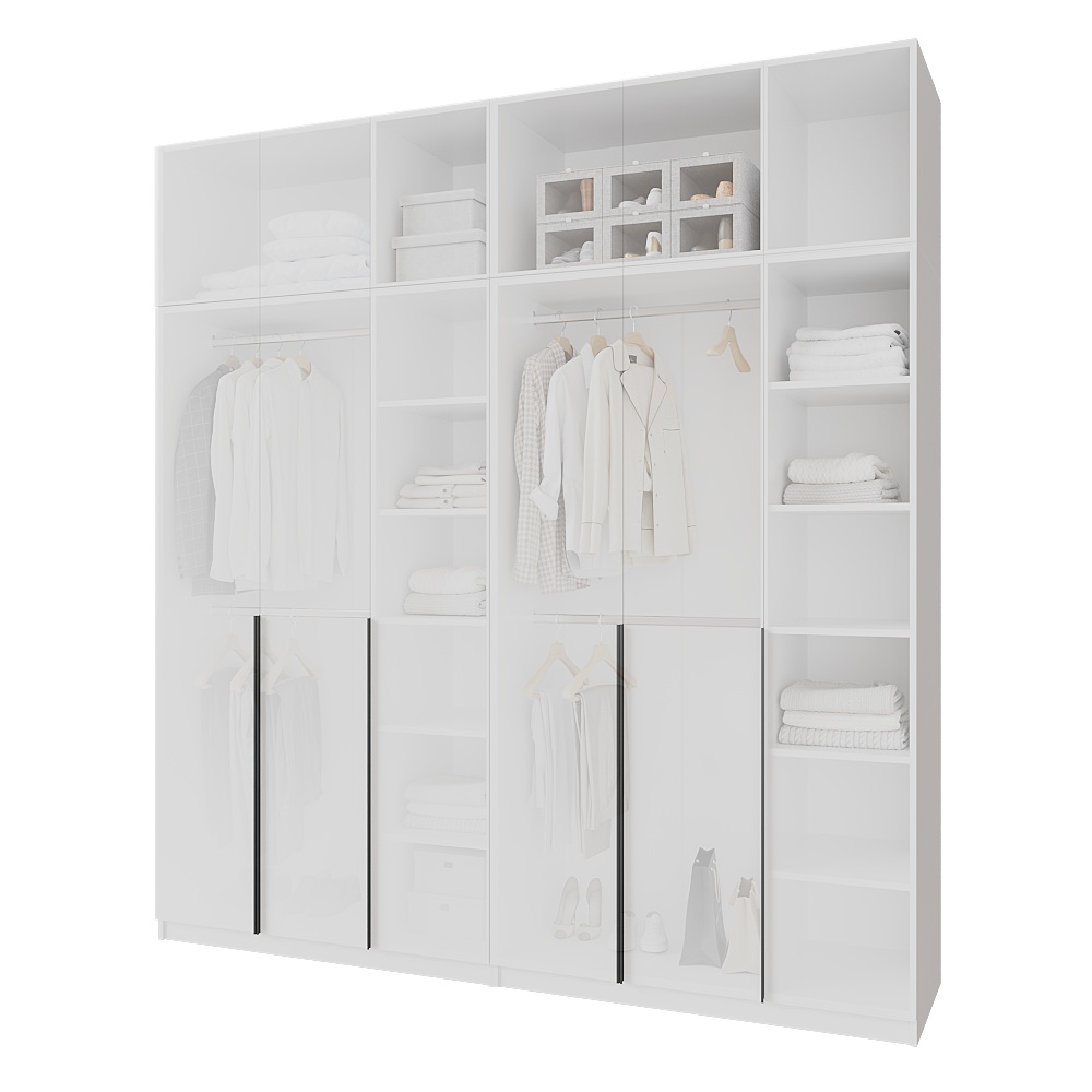 Шафа розпашна з антресолью Меблітренд Чиназес Чиа-2400.5 2400х500х2550 мм Білий (26890327) - фото 2 Шафа розпашна з антресолью Меблітренд Чиназес Чиа-2400.5 2400х500х2550 мм Білий (26890327) - фото 2