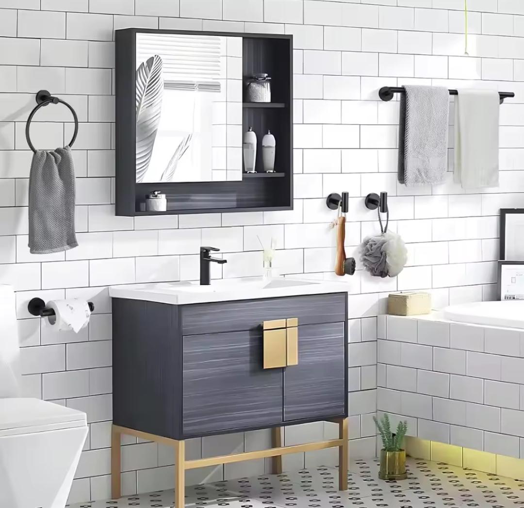 Аксессуары для ванной комнаты 7в1 Черный матовый - фото 6 Аксессуары для ванной комнаты 7в1 Черный матовый - фото 6