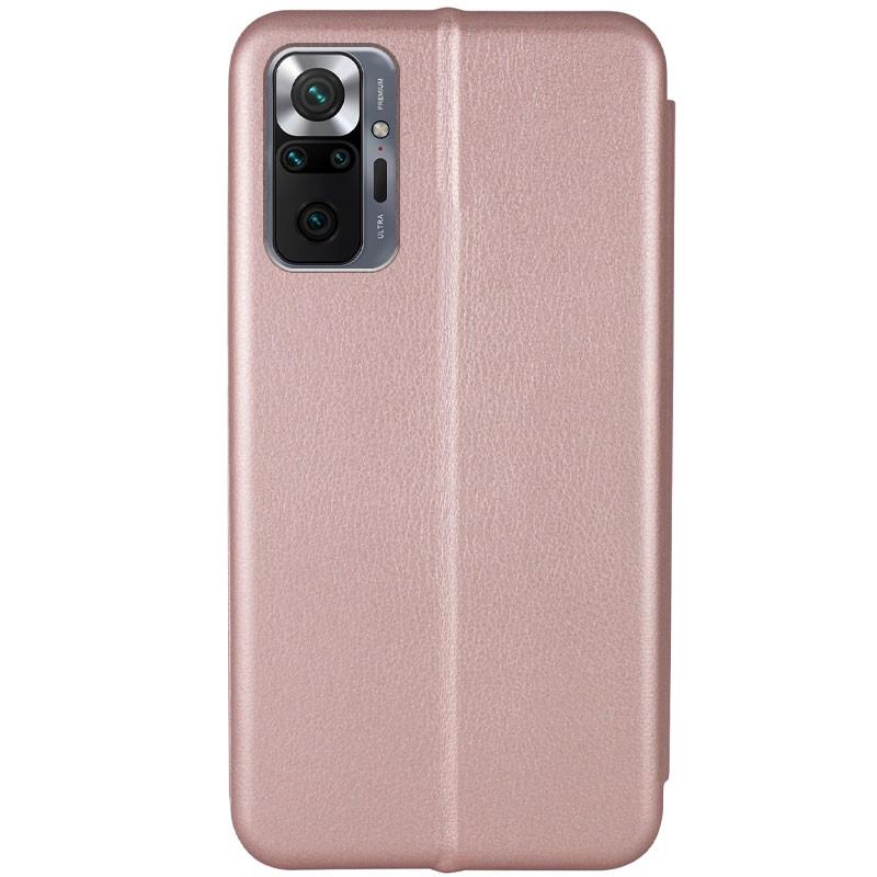 Противоударный Кожаный Чехол (книжка) Classy для Xiaomi Redmi Note 10 Pro / 10 Pro Max Rose Gold - фото 4