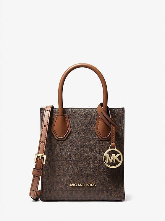 Женская сумка кросс-боди Michael Kors Mercer Extra-Small Logo Коричневый (194900487044)
